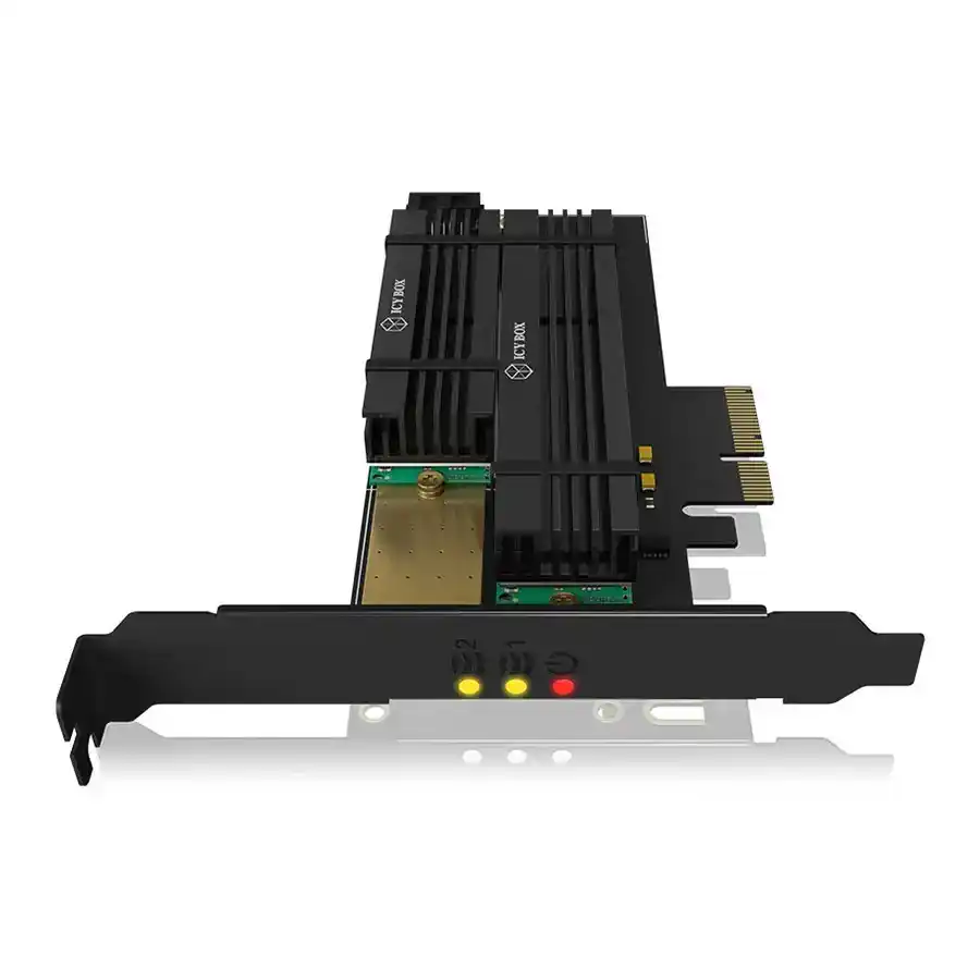 (image for) ICY BOX IB-PCI215M2-HSL PCIe Extension Card for 2x M.2 SSDs